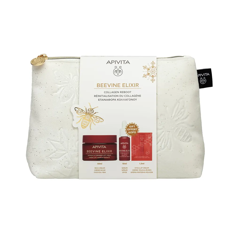 Apivita Beevine Elixir Κρέμα Πλούσιας Υφής 50ml + Δώρο mini ορός ενεργοποίησης για Σύσφιξη & Lifting 10ml & Αντιρυτιδική Κρέμα Lifting ματιών 1,5ml