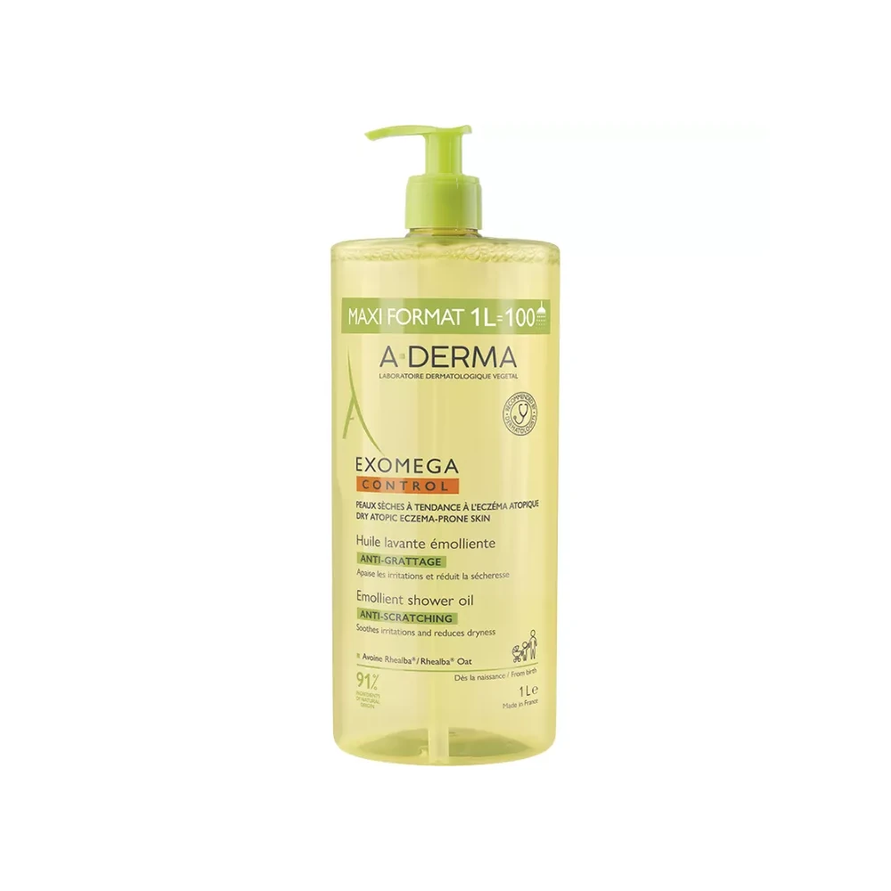 A-derma Exomega Control Μαλακτικό έλαιο καθαρισμού κατά του αισθήματος κνησμού 1L