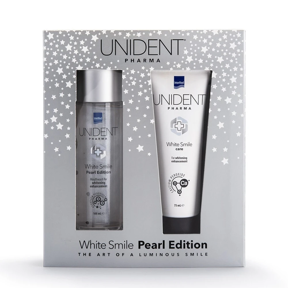 Intermed Unident Pharma White Smile Pearl Edition With Toothpaste 75ml & Mouthwash 100ml