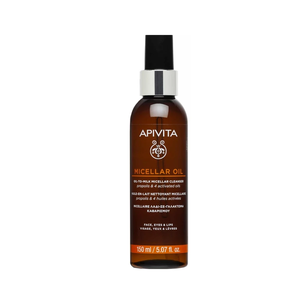 Apivita Micellar Oil - Λάδι Σε Γαλάκτωμα Καθαρισμού - Πρόσωπο, Μάτια & Χείλη 150ml