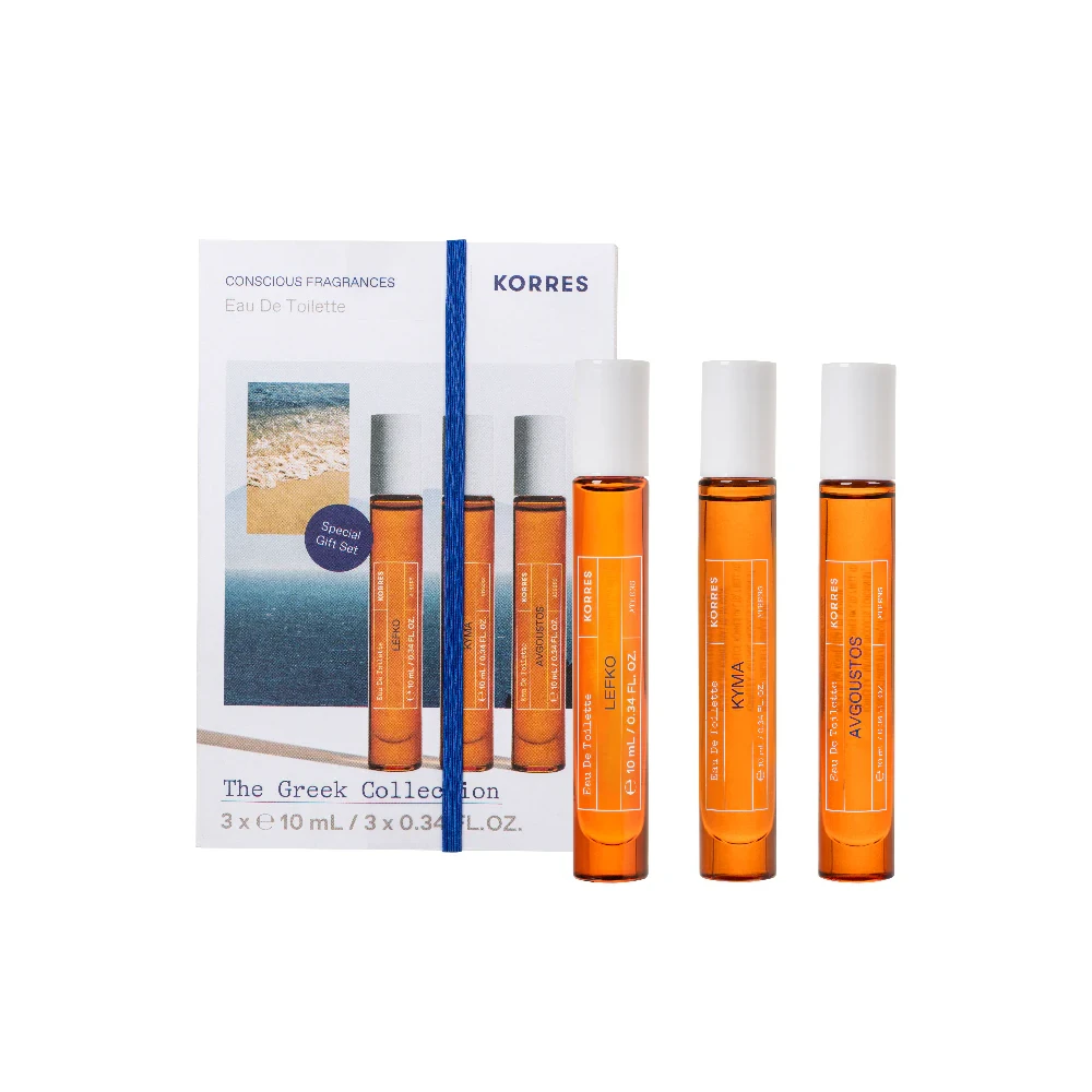 Korres The Greek Collection Promo - Σετ Αρωμάτων Eau de Toilette Lefko 10ml, Kyma 10ml & Avgoustos 10ml