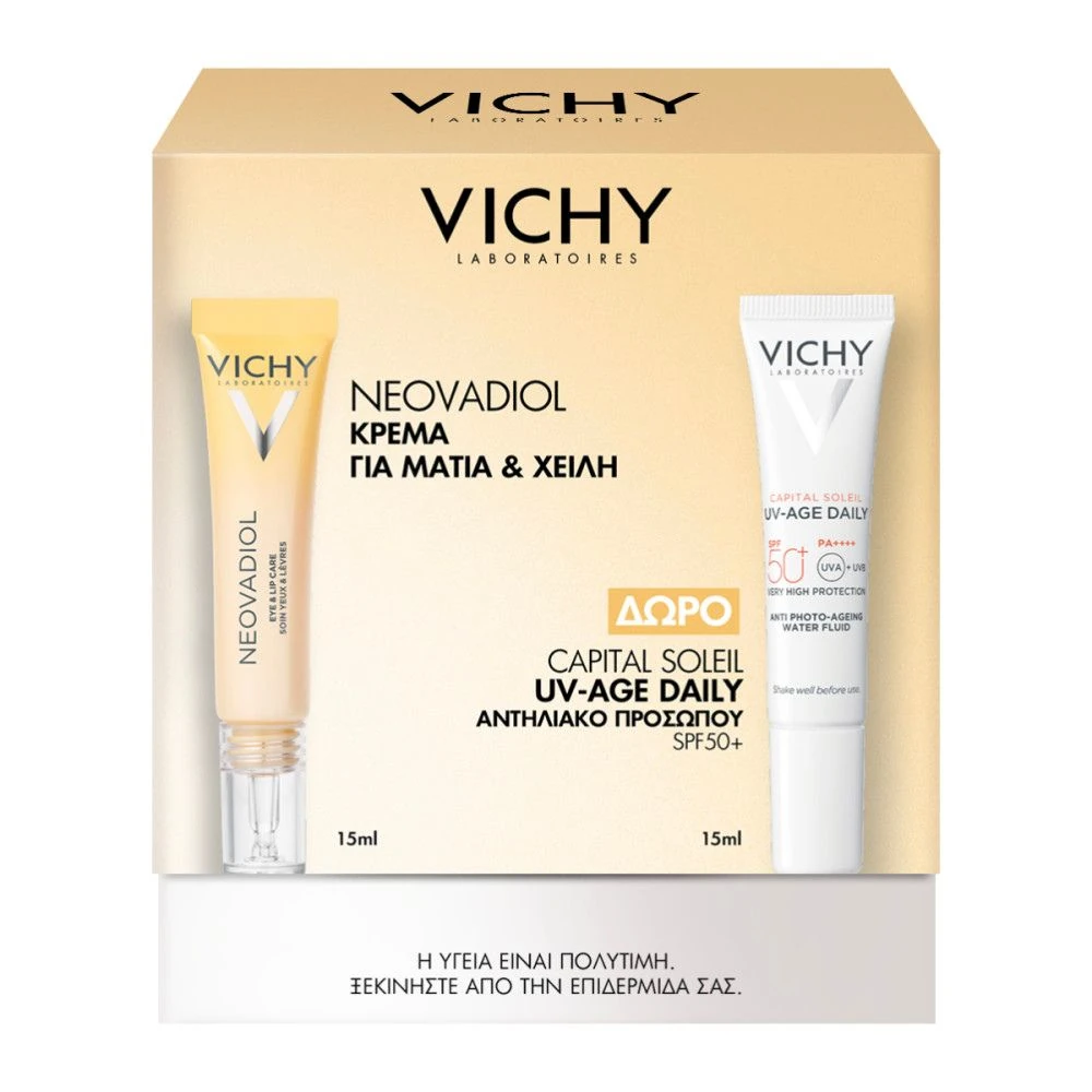 Vichy Promo Neovadiol Κρέμα Για Μάτια και Χείλη 15ml & Δώρο Capital Soleil UV-Age Daily Αντηλιακό Προσώπου Spf50+ 15ml