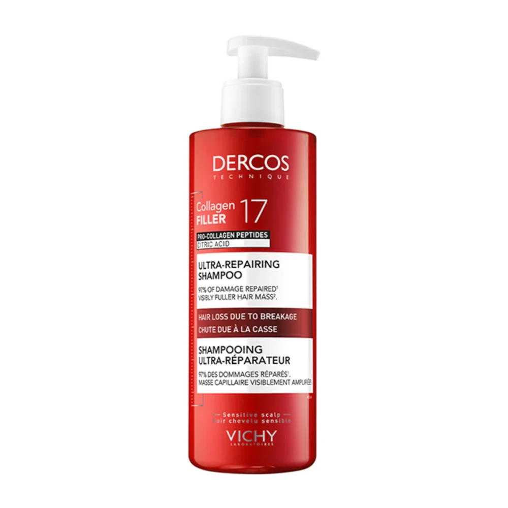 Vichy Dercos Collagen 17 Filler Ultra-Repairing Shampoo 390ml