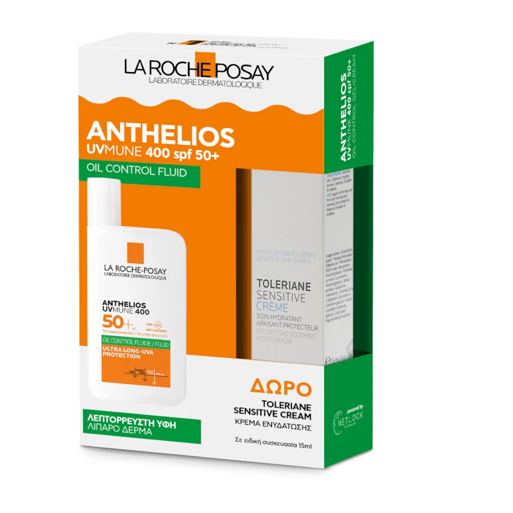 La Roche-Posay Promo Anthelios Uvmune 400 Spf50+ Oil Control Fluid 50ml & Δώρο Toleriane Sensitive Cream 15ml