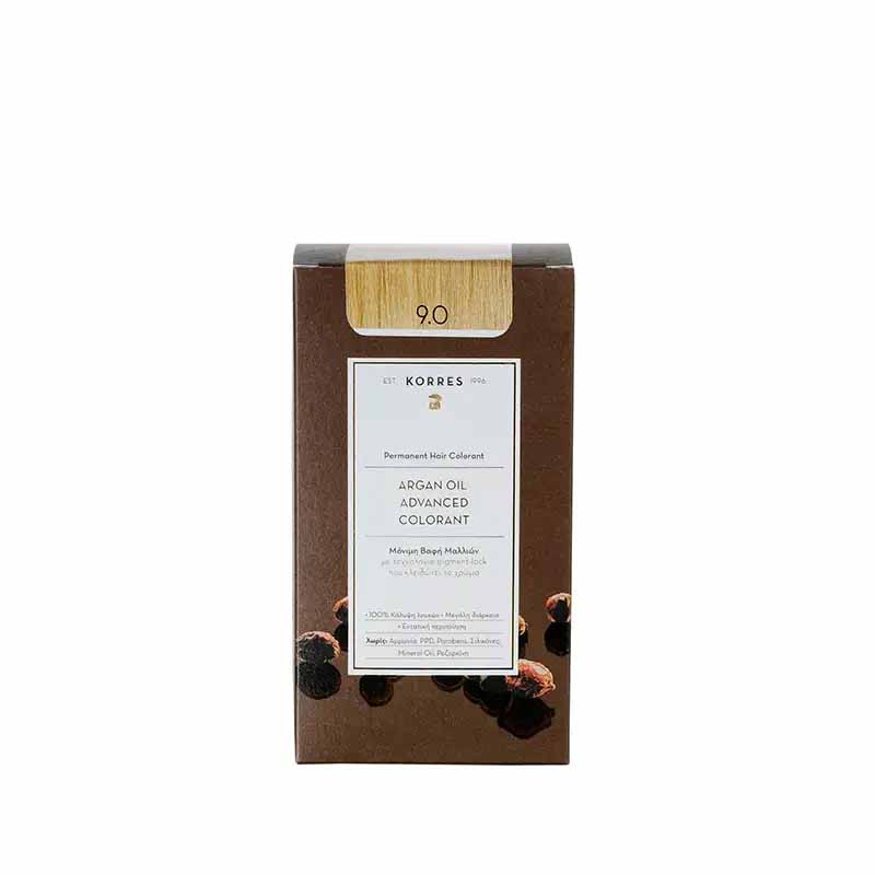 233433 KORRES ARGAN OIL Advanced Colorant 9.0 Ξανθό Πολύ Ανοιχτό Pharmabest