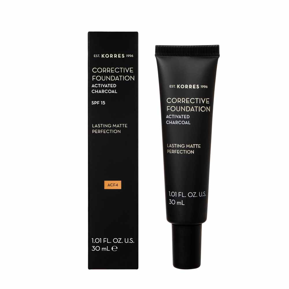 256992 KORRES CORRECTIVE FOUNDATION ACTIVATED CHARCOAL ACF4 SPF 15 Pharmabest 2