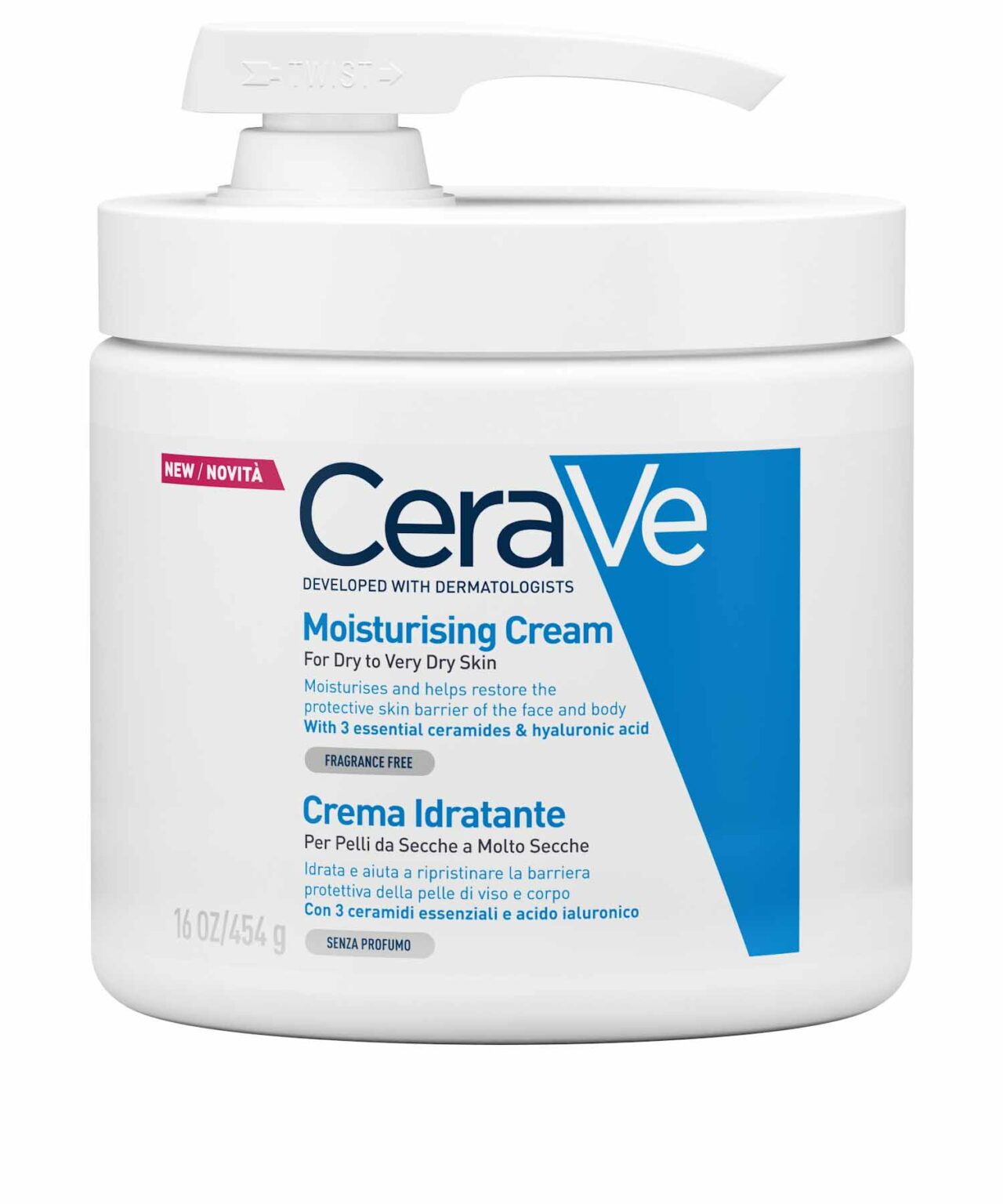 CeraVe Ενυδατική Κρέμα 454gr με αντλία