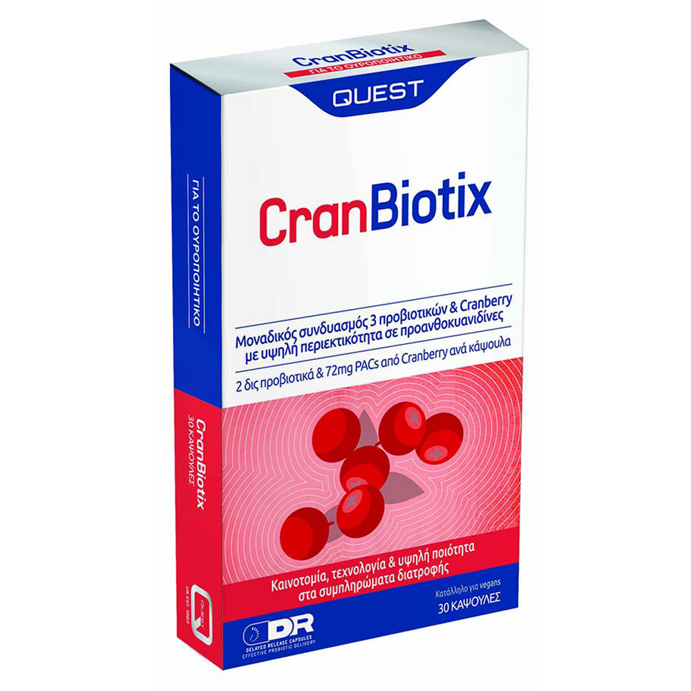 5022339612018 Quest Cranbiotix 30Caps Pharmabest